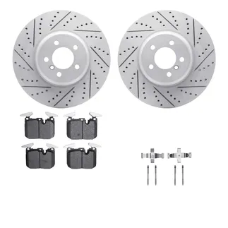 R1 Concepts WBTH1-31232 Brake Rotors - Carbon Coated - D/S W/ Euro Ceramic Pads & Hdw